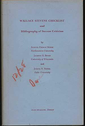 Immagine del venditore per Wallace Stevens: Checklist and Bibliography of Stevens Criticism venduto da Between the Covers-Rare Books, Inc. ABAA