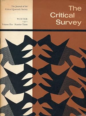 Seller image for The Critical Survey: the Journal of the Critical Quarterly Society Winter 1971, Volume 5, Number 3 for sale by Good Books In The Woods