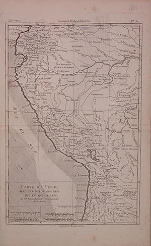 Carte du Perou, avec une partie des Pays qui en sont a l'Est