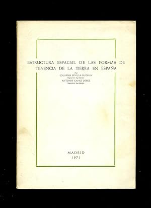 Imagen del vendedor de Estructura Espacial de las Formas de Tenencia de la Tierra en Espaa a la venta por Little Stour Books PBFA Member