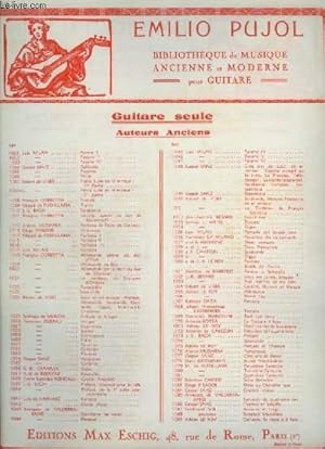 Bild des Verkufers fr CANCION DE CUNA - BERCEUSE POUR GUITARE - BIBLIOTHEQUE DE MUSIQUE ANCIENNE ET MODERNE POUR GUITARE N1203. zum Verkauf von Le-Livre