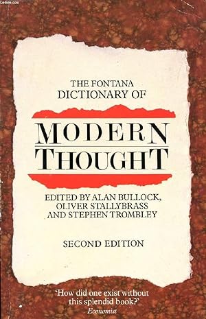 Seller image for THE FONTANA DICTIONARY OF MODERN THOUGHT for sale by Le-Livre