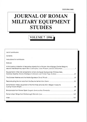 Seller image for JOURNAL OF ROMAN MILITARY EQUIPMENT STUDIES: VOLUME 7 1996 for sale by Paul Meekins Military & History Books