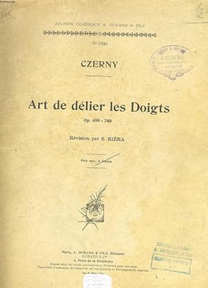 Seller image for ART DE DELIER LES DOIGTS N�9340 OP. 699 - 740 for sale by Le-Livre