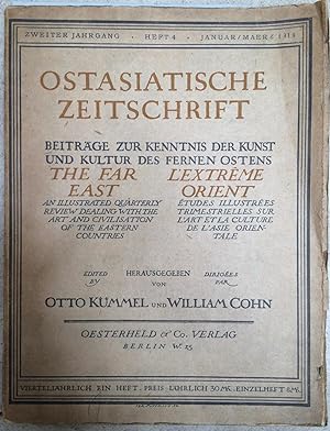Seller image for Ostasiatische Zeitschrift . beitrage zur kenntnis der kultur und kunst des fernen Ostens .Heft 4, Januar/Maerz 1914 for sale by Arthur Probsthain