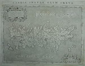 Candia Insula, olim Creta. Kupferstich-Karte v. Giovanni Antonio Magini aus "Geographiae Universa...