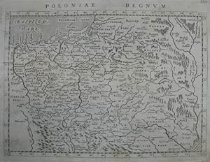 Poloniae Regnum. Kupferstich-Karte v. Giovanni Antonio Magini aus "Geographiae Universae". Venedi...