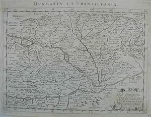 Hungaria et Transilvania. Kupferstich-Karte v. Girolamo Porro aus Giovanni Antonio Magini "Geogra...