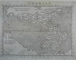 America. Kupferstich-Karte v. Girolamo Porro aus Giovanni Antonio Magini "Geographiae Universae"....