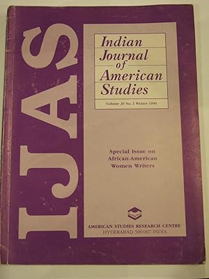 Seller image for Indian Journal of American Studies Special Issue on African-American Women Writers (Volume 20 No.1 Winter 1990) for sale by Ripping Yarns