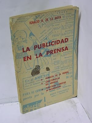 Imagen del vendedor de LA PUBLICIDAD EN LA PRENSA. Primaca de la Prensa. Caractersticas del anuncio. Publicidad y libertad de informacin a la venta por LIBRERIA  SANZ