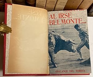 Bild des Verkufers fr Al irse Belmonte. (Balance del toreo). zum Verkauf von LIBRERA DEL PRADO