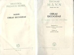 OBRAS ESCOGIDAS. PREMIO NOBEL 1929. TOMO I.