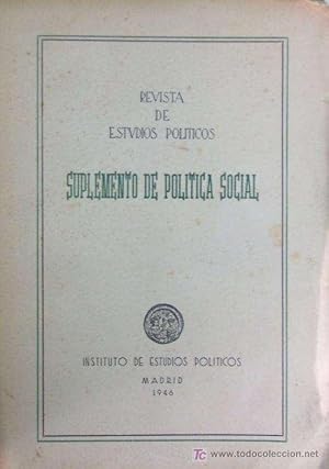 REVISTA DE ESTUDIOS POLITICOS. SUPLEMENTO DE POLITICA SOCIAL 4