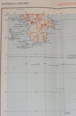 Deal Island, Tasmania - Victoria, Map Sheet SJ 55-15 Edition 2 Series R 502