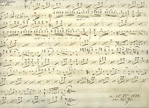 Bild des Verk�ufers f�r PARTITIONS MANUSCRITES : VALSE D'ALPES + VALSE + GALOP + DIE UNWIDERSTCHLICHE GALOPADE + HEIDELBERGER + VALSE TIREE DU CONCERT A LA COUR. zum Verkauf von Le-Livre