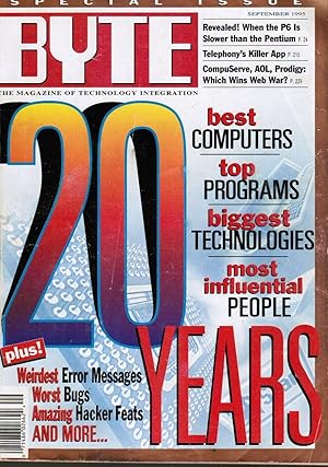 BYTE Magazine - September 1995: 20th Anniversary Special Issue