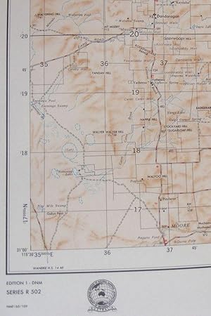 Moora, Western Australia, 1:250000 Map Sheet SH 50-10, Edition 1, Series R 502