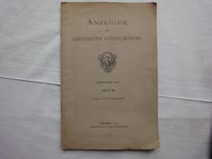 Bild des Verkufers fr Anzeiger Des Germanischen Nationalmuseums. Jahrgang 1912. Heft III. Juli-September zum Verkauf von Malota