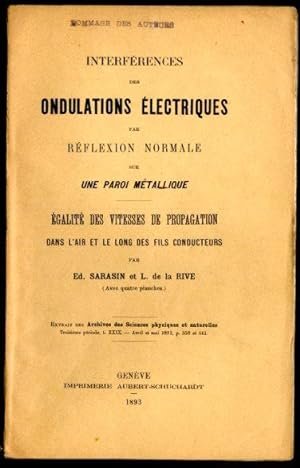 Interférences des Ondulations Électriques par Réflexion Normale sur uneParoi Métallique. Égalité ...