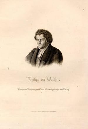 Bild des Verkufers fr Portrait, Brustbild nach links, nach einer Zeichnung von Ernst Foerster gestochen von Valmy. zum Verkauf von Antiq. F.-D. Shn - Medicusbooks.Com