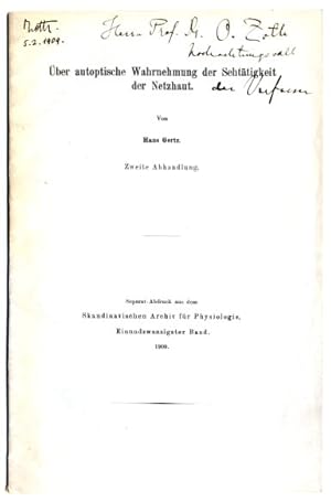 Über autopische Wahrnehmung der Sehtätigkeit der Netzhaut. Zweite Abhandlung.