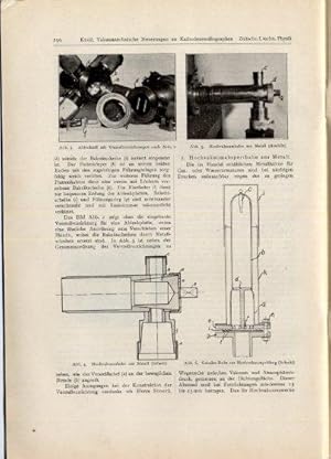 Image du vendeur pour Vakuumtechnische Neuerungen an Kathodenoszillographen (pp.294-299, 10 Abb.). mis en vente par Antiq. F.-D. Shn - Medicusbooks.Com