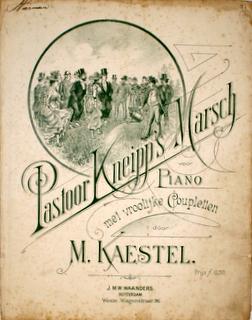 Pastoor Kneijp`s Marsch voor piano met vroolijke coupletten