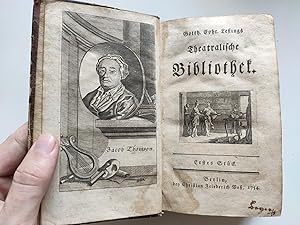 Bild des Verkufers fr Theatralische Bibliothek. Erstes, Zweytes, Drittes Stck. (3 parts of 4 in 1 volume). zum Verkauf von Antiquariaat Spinoza