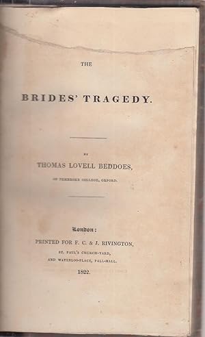 Bild des Verkufers fr The Bride's Tragedy zum Verkauf von Old Book Shop of Bordentown (ABAA, ILAB)