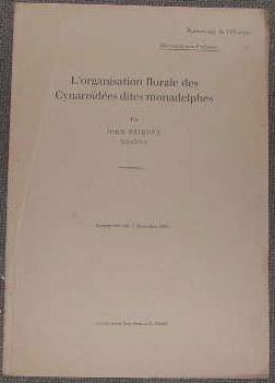 Imagen del vendedor de L'organisation florale des cynaroides dites monadelphes. a la venta por alphabets