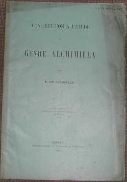 Contribution à l'étude de genre Alchimilla.