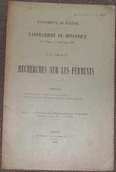 Seller image for Recherches sur les ferments. for sale by alphabets