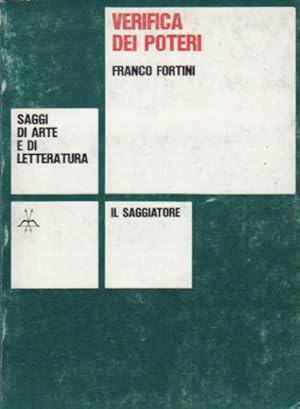 Immagine del venditore per Verifica dei poteri venduto da Libreria Giorgio Maffei