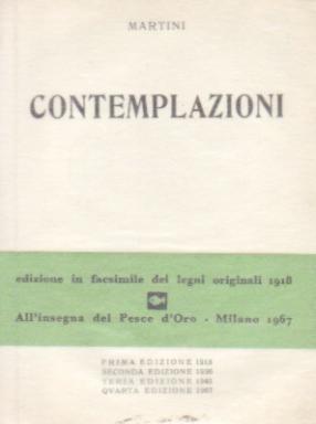 Bild des Verkufers fr Contemplazioni. zum Verkauf von Libreria Giorgio Maffei