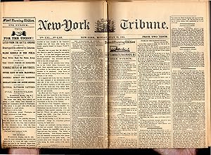 Imagen del vendedor de NEW YORK DAILY TRIBUNE, Volume XXI, No. 6325: Monday, July 2, 1861 a la venta por Dorley House Books, Inc.