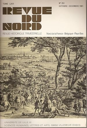 Bild des Verkufers fr REVUE DU NORD : Tome LXIII N 251 Octobre-Dcembre 1981 zum Verkauf von Bouquinerie L'Ivre Livre