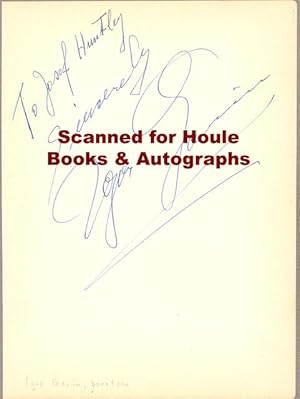 Signed and Inscribed