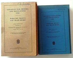 Canadian War Orders and Regulations 1942-1943-1944. Wartimes prices and Trade Board