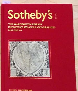 Seller image for Sotheby's The Wardington Library Important Atlases & Geographies Part One: A - K. for sale by Carydale Books