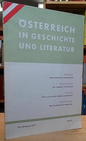 Image du vendeur pour sterreich in Geschichte und Literatur - 15. Jahrgang 1971, Heft 6 mis en vente par Stephen Peterson, Bookseller