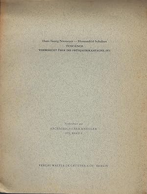 Imagen del vendedor de Toscanos. Vorbericht ber Frhjahrskampagne 1971 a la venta por Librairie Archaion