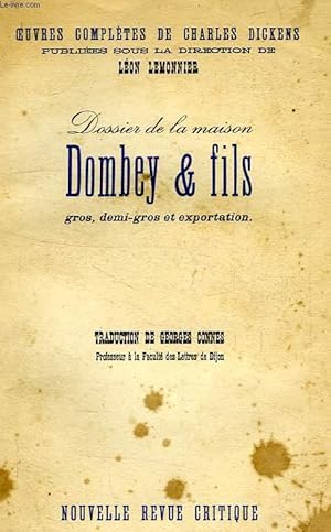 Imagen del vendedor de DOSSIER DE LA MAISON DOMBEY & FILS, GROS, DEMI-GROS ET EXPORTATION a la venta por Le-Livre