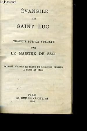 Seller image for EVANGILE DE SAINT LUC for sale by Le-Livre