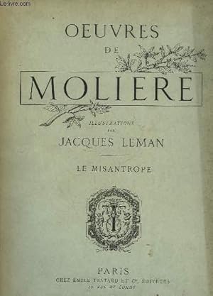 Image du vendeur pour OEUVRES DE MOLIERE - LE MISANTROPE mis en vente par Le-Livre