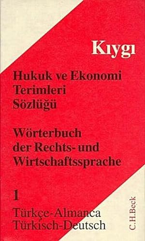 Imagen del vendedor de Wrterbuch der Rechts- und Wirtschaftssprache Teil I: Trkisch - Deutsch a la venta por Rheinberg-Buch Andreas Meier eK