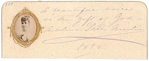 Seller image for Autograph quotation signed. for sale by Antiquariat INLIBRIS Gilhofer Nfg. GmbH