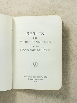 Bild des Verkufers fr Rgles des Frres Coadjuteurs de la Compagnie de Jsus. zum Verkauf von Librairie du Cardinal