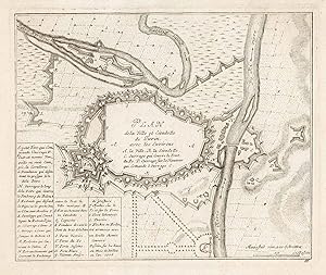 Bild des Verkufers fr Plan / dela Ville et Citadelle / de Turin / avec les environs zum Verkauf von Sergio Trippini