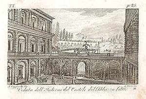 Seller image for Veduta dell'Interno del Cortile del Palazzo Pitti for sale by Sergio Trippini